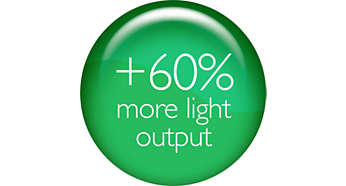 На 60 % больше белого света для высокого уровня освещенности