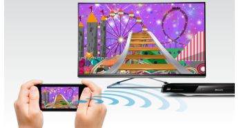 Profitez des contenus de votre appareil certifié Miracast™ sur votre téléviseur