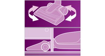 Maximum flexibility to clean difficult areas