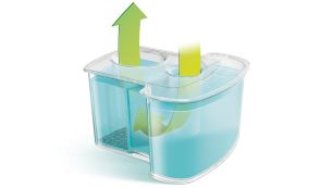 Dual Filter system cleans hair, foam and gel