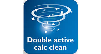 Odstraňovanie systémom Double Active Calc zabraňuje nahromadeniu vodného kameňa