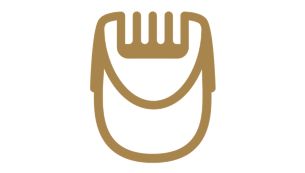 Click-on beard styler with 5 length settings