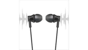 Uzatvorený dizajn slúchadiel do uší pre výraznejšie basy a izoláciu hluku