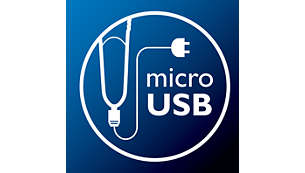 Micro-USB interface offering flexible charging options