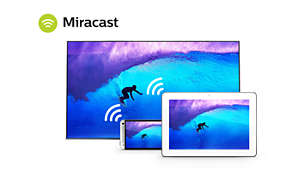 Wi-Fi Miracast™ — espelha a tela de seu smartphone para sua TV