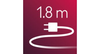 1.8 m cord for maximum flexibility