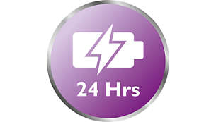 Superior operating time up to 24 hours