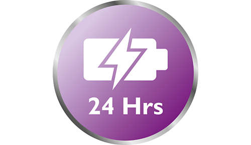 Superior operating time up to 24 hours