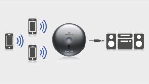 Azonnali zenecsere 3 készülék között a MULTIPAIR technológiával