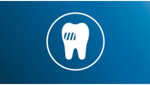Élimine jusqu'à 6 fois plus de plaque dentaire qu'une brosse à dents manuelle