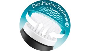 DualMotion technology: vibrating & rotating brush