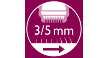 2 click-on combs included to trim hairs to 3/ 5 mm length.