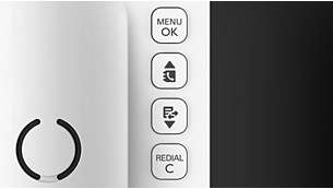 Blanc Investi LCD, 25 signets, LED Attention, 2.75 « Appel ID, Haut-Parleur, indépendamment du Calendrier Actuel, Mur ou de lutilisation de Table Téléphone Design échelle Philips M110W / 23 