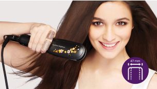 Philips Straightener with Ionic Shiny Extra wide plates for better results with thick or long hair