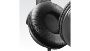 Almofadas auriculares macias e permeáveis para conforto em uso prolongado