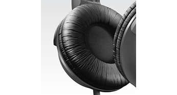 Soft breathable ear cushions for long listening sessions