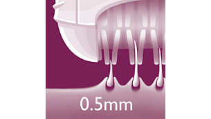 Les disques d'épilation attrapent les poils les plus courts (0,5 mm)