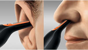 Perfectly angled for easy reach inside ear or nose