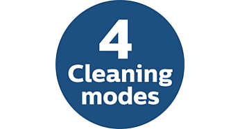 4 режима на чистене за адаптиране към различни области