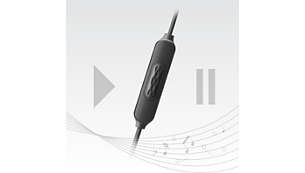 Incluindo controle remoto integrado com microfone para músicas e chamadas