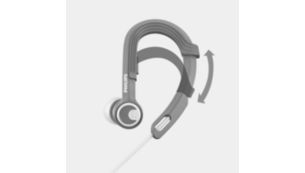 Philips *DISCONTINUADO* SHS3300WT - Auriculares deportivos con cable de 1,2m