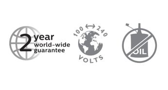 2 year guarantee, worldwide voltage, no oil needed - Philips Bodygroom Series 3000 Showerproof Body Groomer