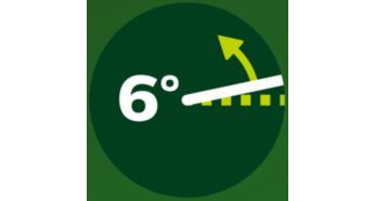 Six-degree sloping lid design for comfortable use