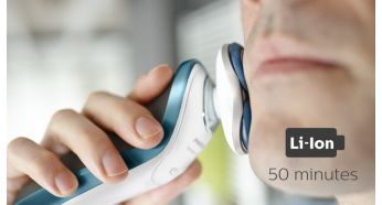 50 minutes of cordless shaving