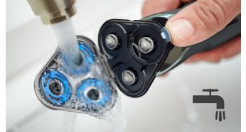 Aparatul de barbierit poate fi clatit usor la robinet