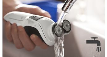 Shaver can be rinsed clean under the tap