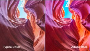 99% sRGB colour standard for true-to-life colour