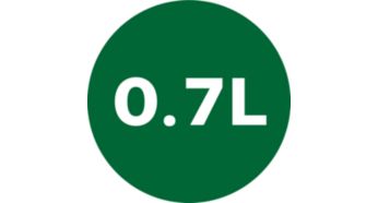 Dung tích 0,7L được thiết kế dành cho những người độc thân hoặc gia đình nhỏ