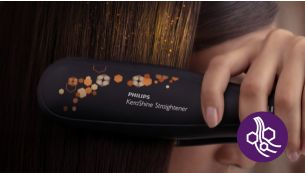 Keratin ceramic plates for smooth gliding and shiny hair