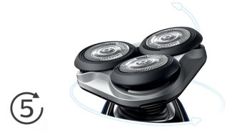 Heads flex in 5 directions for a fast close shave