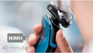 40 minutes of cordless shaving