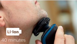 40 minutes of cordless shaving