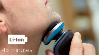 45 ,minutes of cordless shaving