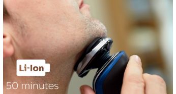 50 minutes of cordless shaving
