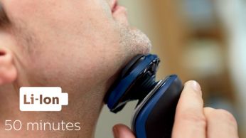 50 minutes of cordless shaving