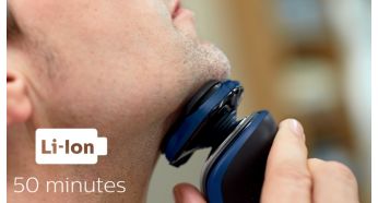 50 minutes of cordless shaving