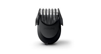 Click-on beard styler with 5 length settings