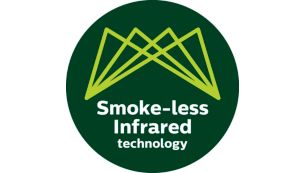 Technologie de chaleur par infrarouge avancée pour jusqu'à 80 % de fumée en moins