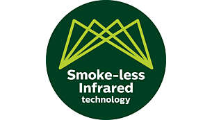 Technologie de chaleur par infrarouge avancée pour jusqu'à 80 % de fumée en moins