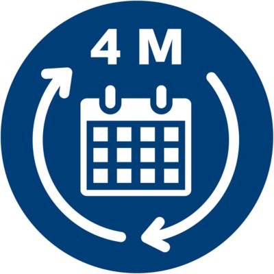 Проводите замену каждые 4 месяца, чтобы продлить срок службы прибора