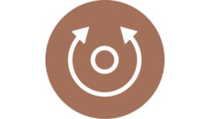 The airstyler automatically rotates in both directions