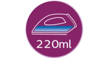 Large water tank 220ml and convenient water filling