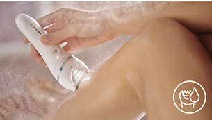 Drėgnam ir sausam skutimuisi vonioje ar duše neįjungus į elektros tinklą