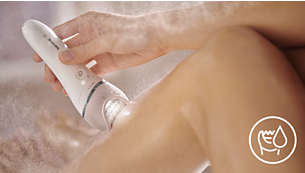 Bezdrátové mokré i suché holení je ideální do vany nebo sprchy