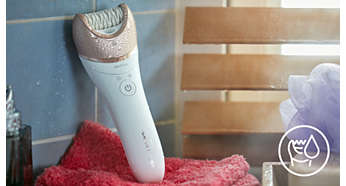 Беспроводная работа, удаление волос на влажной и сухой коже, подходит для использования в ванной или душе