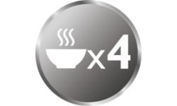 Приготовление до четырех порций за один раз благодаря кувшину емкостью 1000 мл